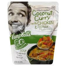 That recipe is what i use and you use cream of chicken soup. Campbell S Go Coconut Curry With Chicken Shiitake Mushrooms Soup Shop Campbell S Go Coconut Curry With Chicken Shiitake Mushrooms Soup Shop Campbell S Go Coconut Curry With Chicken Shiitake