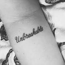 Menu & reservations make reservations. Forearm Tattoo Saying Unbreakable On Anastasia