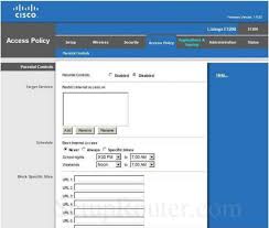 Cisco Linksys E1200 Screenshot Parental Controls