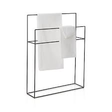 Jackson Gunmetal Standing Towel Rack Crate And Barrel Towel Rack Bedding And Bath Towel Rack Bathroom
