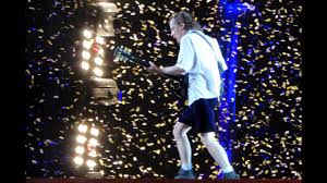 You can play as roger federer in most of the modern tennis video games, but you can't have ac/dc's angus young show up! Ac Dc S Angus Young Watches Fan Roger Federer At French Open Bravewords