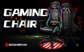 Wir haben für euch 10 gaming. Amazon Com Boomersun Gaming Chair With Rgb Light Ergonomic Office Chair Racing Style Backrest And Seat Height Adjustable 3d Armrests Swivel Computer Chair Video Game Chair With Headrest And Lumbar Support Kitchen