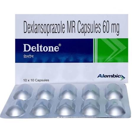 Dexlansoprazole Tablets Deltone 60 Mg at ₹ 238/stripe | Dexlansoprazole  Capsule in Nagpur | ID: 2853488429588