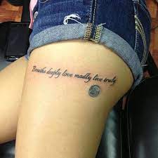 In fact, this thigh tattoo below looks really cool and makes skeleton tattoo look even friendly! 125 Best Thigh Tattoos For Women Cute Ideas Designs 2019 Guide In 2021 Small Thigh Tattoos Upper Thigh Tattoos Side Thigh Tattoos