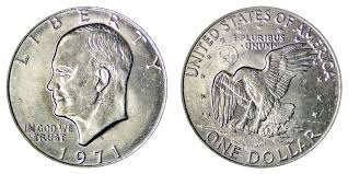 1971 D Eisenhower Dollar Type 1 Friendly Eagle Accented
