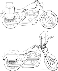 Töff, polizei, harley davidson, suzuki und andere beliebte einspurige kraftfahrzeugmodelle aller jungen bilder zum ausmalen. Ausmalbilder Fahrrader Und Motorrader