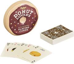 However you spell it, there aren't too many people who would turn down one of these tasty treats, whether you're a dunkin' donuts fan or you're firmly positioned in the krispy kreme camp. Amazon Com Ridley S Donut Lover S Deck Of Index Playing Cards 52 Beautifully Hand Illustrated Donut Playing Cards Includes A Durable Storage Tin For Easy Travel Makes A Unique Gift Idea Everything Else