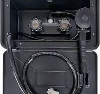 RV Exterior Shower Box Outdoor Camper Trailer Shower Kit with Shower Faucet  Shower Head and Hose Wall Box Portable use for Camper Van Travel Trailer ...
