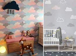Next big idea in kids wallpaper for boys & girls rooms available. Clouds In Kids Rooms Wallpaper Cushions Lamps Mobiles