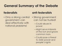 ratifying the constitution federalists vs antifederalists