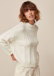 Check spelling or type a new query. Ivory Patchwork Cable Knit Whistles Whistles