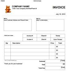 27 Day Care Invoice Template Collection Demplates