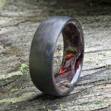 Carbon Fiber Ring Wood Ring Wood Inlay Ring Engagement Ring Wedding Ring Wood Wedding Band Mens Ring Womens Ring Buckeye Burl Ring Wood Inlay Rings Rings For Men Carbon Fiber Rings