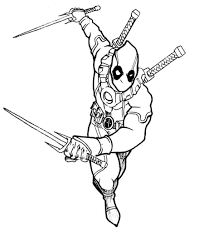 Deadpool coloring pages for kids adult coloring pages deadpool. Free Printable Deadpool Coloring Pages