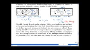 5 4 Mixing Momentum Transport And Eddy Viscosity Youtube