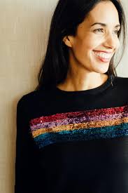 Top rainbow sequin jumper Shop Rainbow Sequin Sweat Jumper Blue