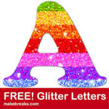 You can download in a tap this free glitter without the . Free Printable Rainbow Glitter Letters Make Breaks In 2021 Glitter Letters Free Alphabet Printables Free Printable Letters