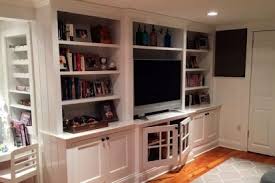 Custom bookcases can be installed in two ways. Built In And Bookshelves Gallery Monk S Home Improvements In Nj
