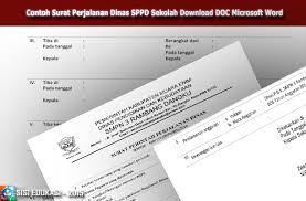Wiki Edukasi Contoh Surat Perjalanan Dinas Sppd Sekolah Download Doc Microsoft Word Pendidikan Microsoft Surat