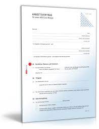 Dieser arbeitsvertrag regelt ihre rechte. Arbeitsvertrag Minijob Muster Zum Download
