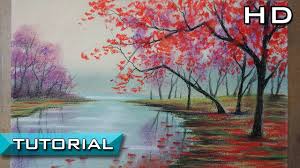 Como Dibujar Un Paisaje De Arboles Rojos Y Un Rio Al Pastel Paso A Paso Tutorial Youtube En el tutorial de dibujo de hoy, os propongo un paisaje facil y al mismo tiempo, aprender del modo mas facil posible que es eso de la perspectiva. como dibujar un paisaje de arboles rojos y un rio al pastel paso a paso tutorial