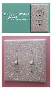 Decorative Light Switch Covers Free Glittery Tutorial Glitter Light Switches Bedroom Diy Room Diy