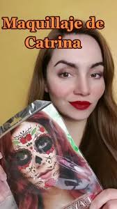 💅Maquillaje de Catrina con tattoo temporal. 👻Sin gastar mucho. 💸💸 #diy  #maquillaje #halloweenmakeup #catrina #diademuertos