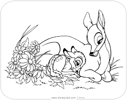 Free printable mom and baby rabbit. Bambi Coloring Pages 4 Disneyclips Com