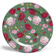 They break the plate and use the pieces. Vintage Flowers Ceramic Dinner Plate By Anastasios Konstantinidis