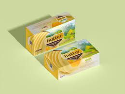 Download Free Packaging 2 Box Mockup For Butter Package Mockups