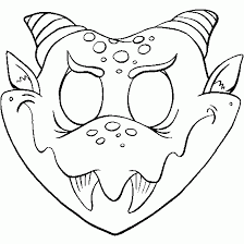 masque de monstre a colorier coloriages d halloween imprimer maskers monster knutselen kind des pages coloriage mia et moi gratuitement