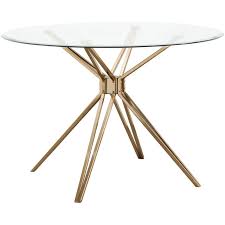 By fab glass and mirror (7) 36 in. Southern Enterprises Atticus 43 Round Glass Top Dining Table In Gold Glass Round Dining Table Dining Table Gold Round Dining Table