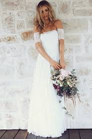 A Line Off The Shoulder Short Sleeves Backless White Lace Boho Wedding Dresses Uk Ph365 Boho Wedding Dress Lace Summer Wedding Dress Beach White Lace Wedding Dress
