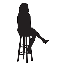 Woman Sitting On Bar Stool Silhouette Transparent Png Svg Vector Silhouette Silhouette Png Silhouette Svg