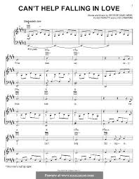 Can T Help Falling In Love Sheet Pin On Music I Love Sheet Music