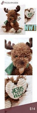 Jesus Loves Me Moose 11 Plush Stuffed Animal Plush Stuffed Animals My Love Jesus Loves