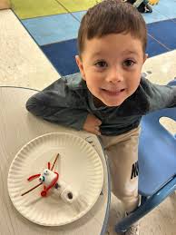 In honor of Snowman Day, we made our own snowmen during snack time today!  ☃️ Ms.C, Ms.Hannah, and Ms.Savannah's Class