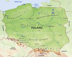 Hiking in the national park of the białowieźa forest or in the bieszczady mountains, you may be lucky enough to see one of europe's last wild bisons, wolves. Poland Physical Map