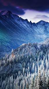Winter Mountain Blue Woods Tree Nature Cold Iphone 6 Wallpaper Download Ip Christmas Wallpaper Backgrounds Iphone Wallpaper Winter Wallpaper Iphone Christmas