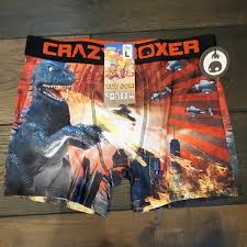 Nwt Mens Crazy Boxer Briefs Godzilla Nwt