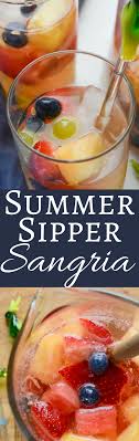 Summer Sipper Sangria Recipe Sangria Boozy Drinks Best Cocktail Recipes