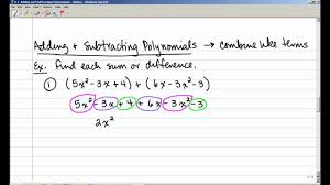 👉 learn how to add polynomials. 8 1 Adding And Subtracting Polynomials Youtube