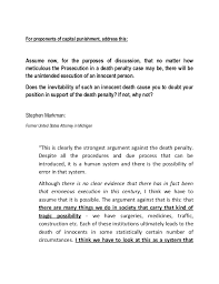Transcript Death Penaty Debate