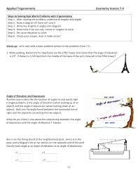 Geometry unit 8 right triangles and trigonometry. 7 4 Applications Of Right Triangle Trig Area Of A Triangle