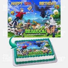 Pokemon Sword And Shield Edible Image Cake Topper Personalized Birthday Sheet Decoration Custom Party Frosting Transfer Fondant Edible Image Cake Topper Edible Images Edible Image Cake