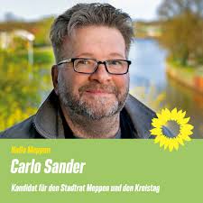 Ich, Carlo Sander --> Karl Sander, bin Friseurmeister aus Meppen. Ich habe  15 Jahre einen Betrieb mit ökologischer Zielsetzung (Produkte,  Energieverbrauch) geführt. Mein politisches Ziel als Mitglied der grünen  Ratsfaktion für Meppen