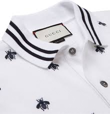 Gucci Slim Fit Embroidered Cotton Blend Pique Polo Shirt Polo Shirt Design Mens Designer Polo Shirts Polo Shirt Outfits