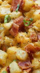 Pin By Kelly Christine On Food Cheesy Bacon Potatoes Cooking Red Potatoes Bacon Potato