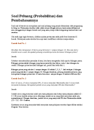 Statistika matematika rumus contoh soal dan jawaban. Top Pdf Soal Peluang Probabilitas Dan Pembahasan 123dok Com