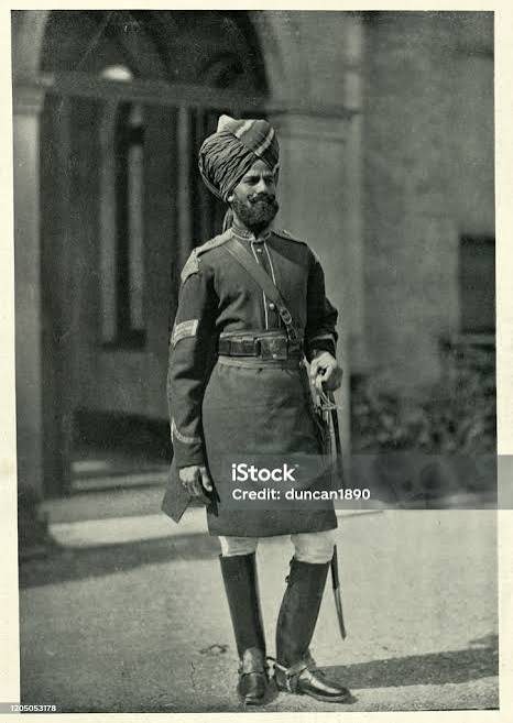 British Indian Army Duffadar Of The 1st Bengal Cavalry 1890s Stock Photo - Download Image Now - iStock